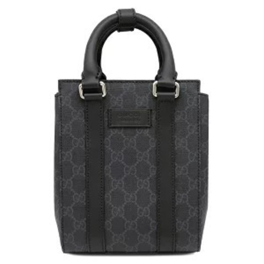 Gucci canvas Web GG Sherry tote shoulder black bag Supreme - Picture 2 of 6